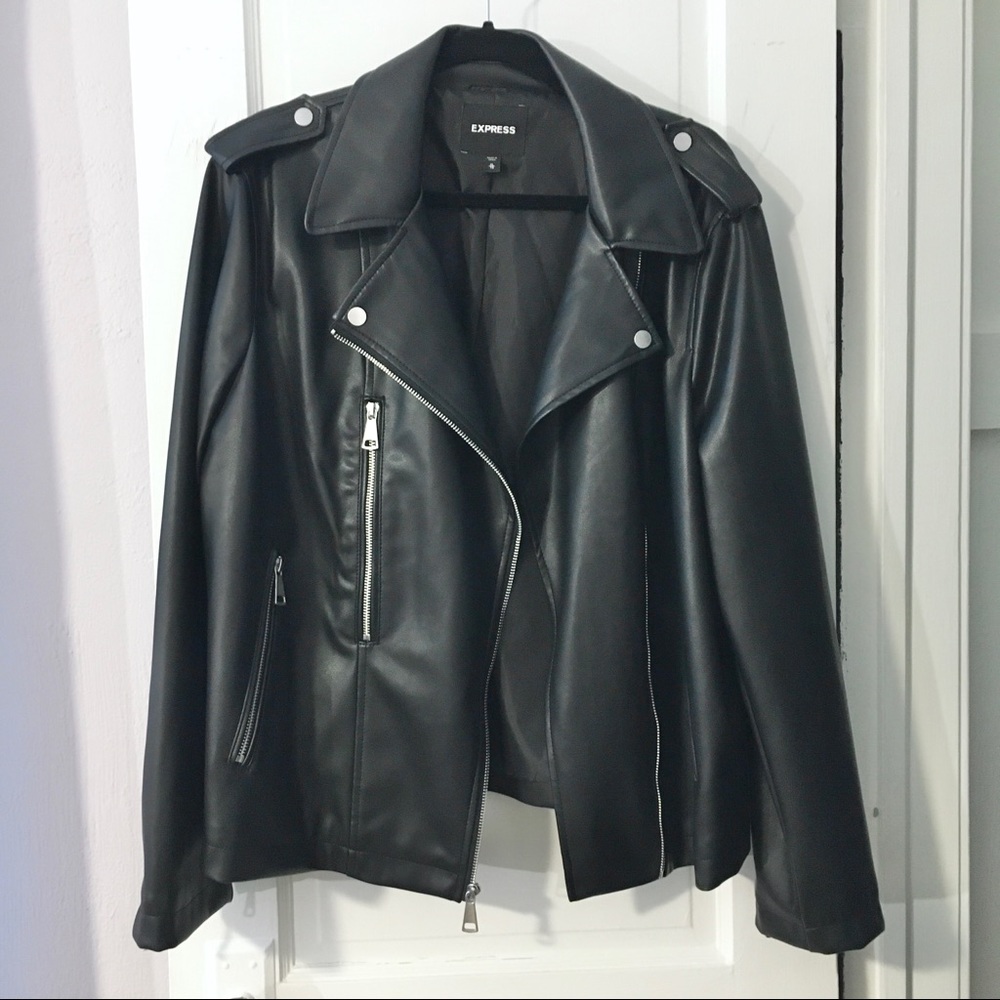Express Faux Leather Moto Jacket